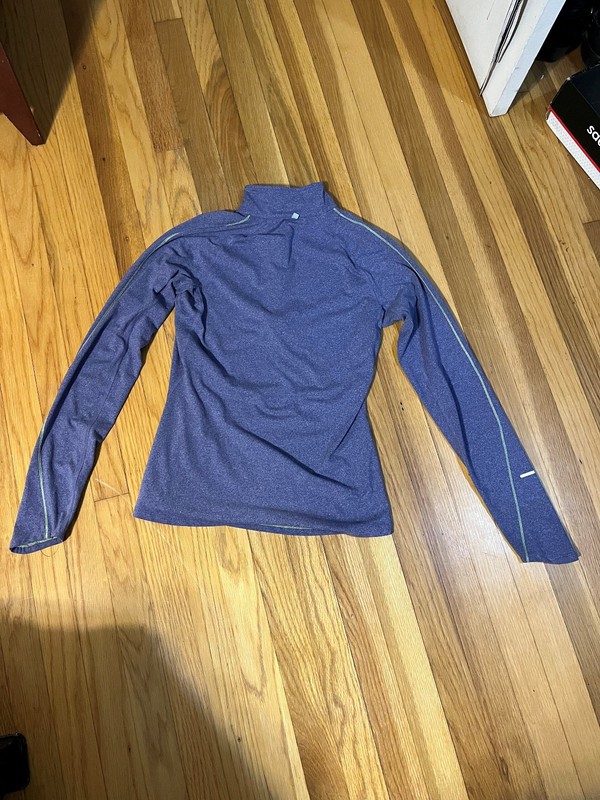 Nike Dri-Fit Women's Small Purple 1/4 Zip Long Sleeve Running Shirt