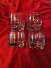 Set of 4 Crown Royal lowball rocks whiskey gl...