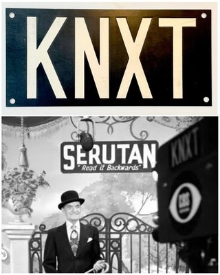 1950 s KNXT KCBS Los Angeles Channel 2 TV News Used Camera Plate Metal Sign Rare