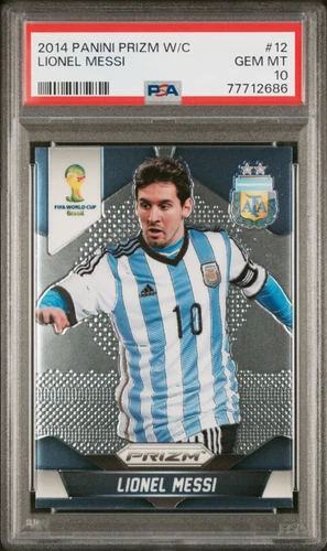 2014 Panini Prizm World Cup Lionel Messi PSA 10 #12