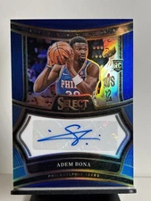 2024-25 Adem Bona Select Rookie Signatures Blue Auto /49 #RS-ADM (RC) - 76ers