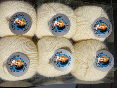 240 g 12 Knäuel Angora Wolle  Angorawolle Angoragarn  70 % Angora  -  Wollpaket - Bild 1 von 3
