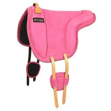 HILASON Horse Bareback Saddle Pad Anti Slip Base Suede Leather Pink  Baretek