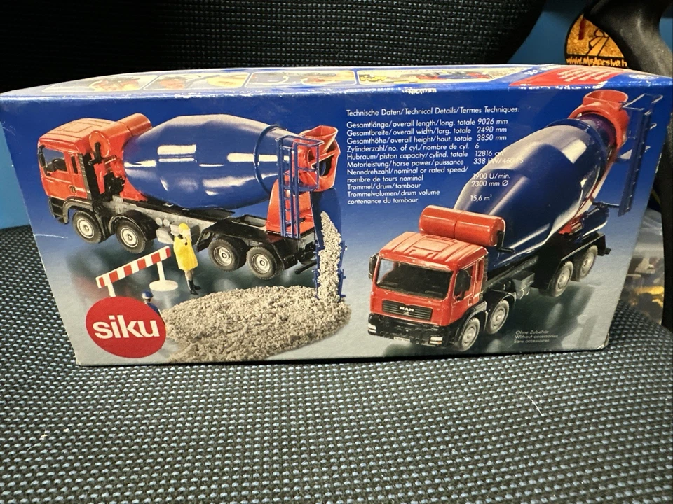 SIKU 3525 - modellino 1:55 - CAMION MAN TGA M BETONIERA - NUOVO - SIGILLATO - Immagine 2 di 3