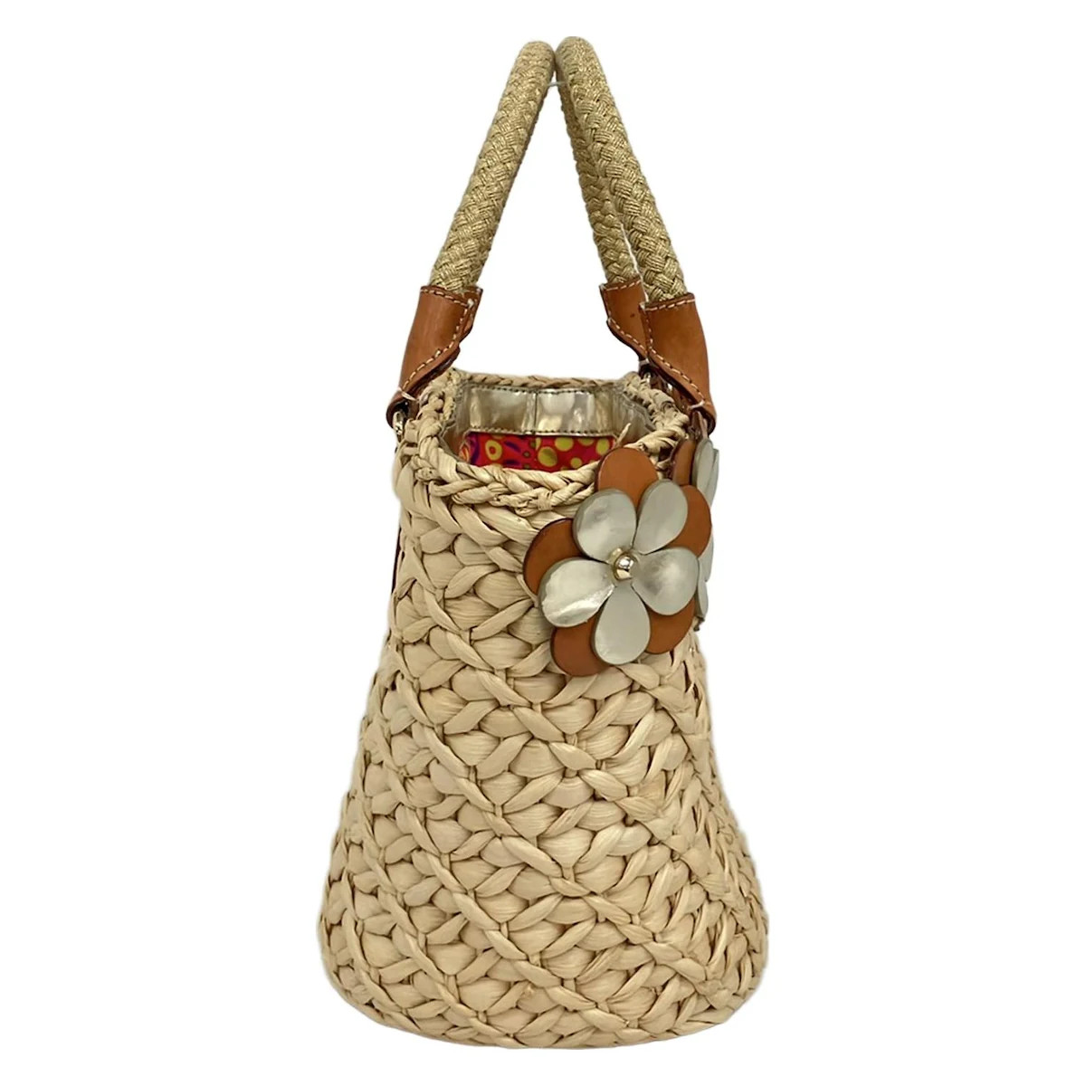 Kate spade - PXRU0802 Beige Gold Brown Straw Leather Tote Bag thumbnail 2