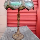 Beautiful Working 1930 Best Lamp Co. Chicago IL Model #816 Lamp W/ Slag Shade