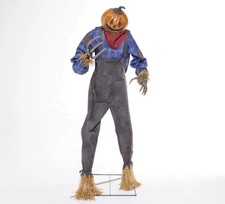 7-ft Pumpkin Scarecrow Animatronic Halloween Talking Motion Activated Open Box