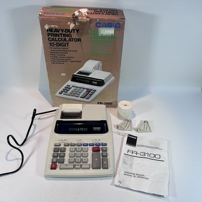 Vintage Casio Heavy Duty Printing Calculator FR3100 SEE DESC