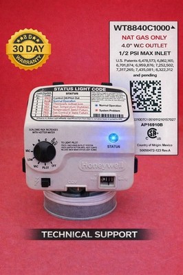 Honeywell Water Heater Gas Control Valve WT8840C1000  SHIPS FREE & FAST