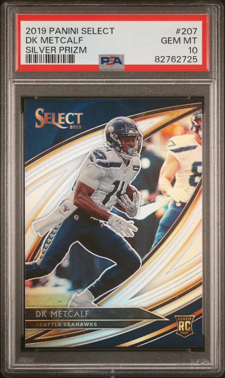 2019 Panini Select DK Metcalf Silver Prizm Rookie RC #207 PSA 10 GEM MT
