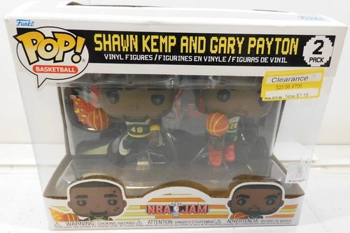 Funko Pop NBA Jam Shawn Kemp & Gary Payton 2-Pack Vinyl Figures | Seattle Sonics