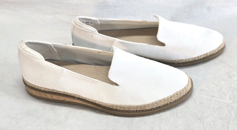 Dr. Scholls Women's Jetset Loafers Bright White Canvas 9.5M