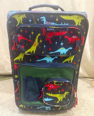 Stephen Joseph Kids Dinosaur Print Soft Suitcase 18'' & Under Navy Multicolor