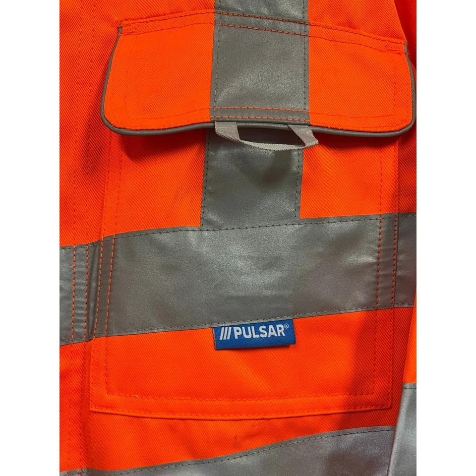 PULSAR Hi Vis Orange Coverall PR339-REG M Red7 Marine Reflective Workwear - Image 3 of 4