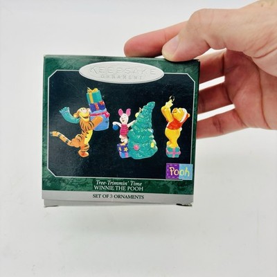 1998 Hallmark Miniature Tree Trimmin' Time Disney Winnie The Pooh Tigger Piglet 