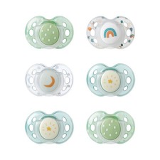 Tommee Tippee Night Time Pacifier, 18-36 Months, Symmetrical Silicone Baglet,