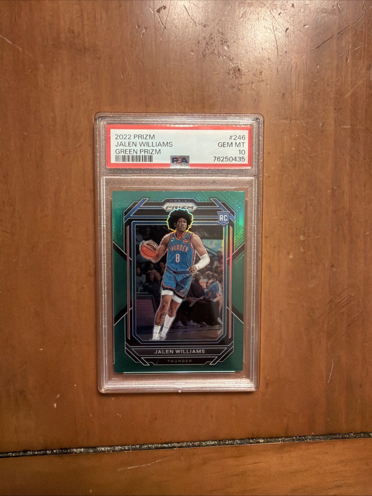 2022 Panini Prizm Jalen Williams Green Prizm Rookie PSA 10