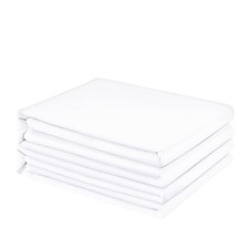 2 Twin Flat Sheets, Ultra Soft Microfiber Bed Sheets, Wrinkle Free, White