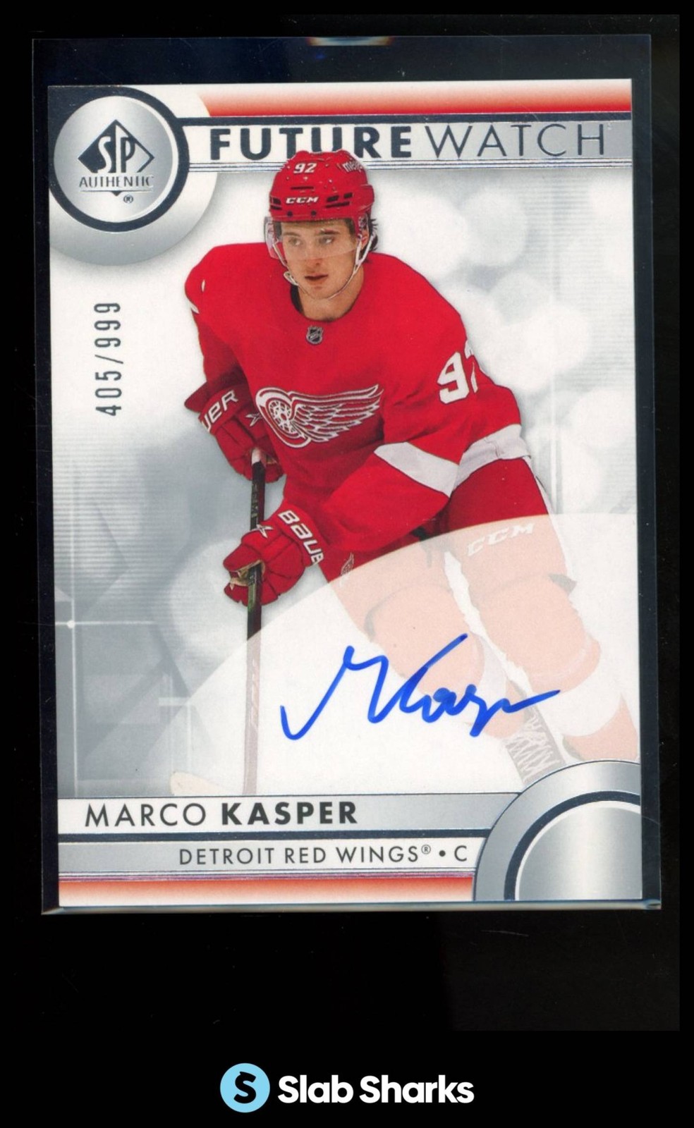 2023 SP AUTHENTIC #105 MARCO KASPER AUTO RC FUTURE WATCH ROOKIE /999