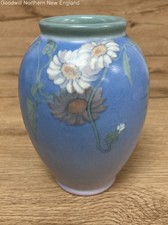 Vintage Rookwood Pottery Vase Blue Floral Print XXV 2191