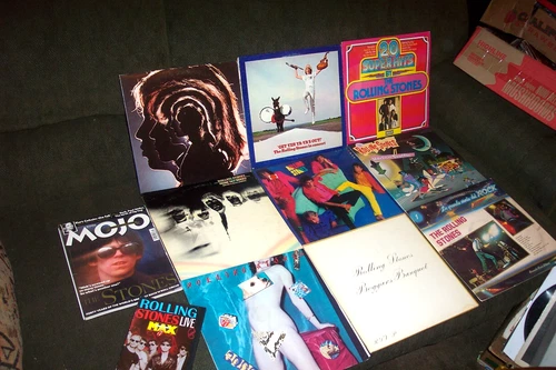 ROLLING STONES 9 LP, EP LOT  HOT ROCKS, GET YER YA YAS OUT, BEGGARS BANQUET +DVD