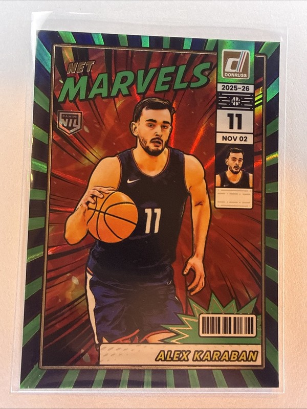 2025-26 Panini Donruss Net Marvels Alex Karaban #11 Red Scope /25