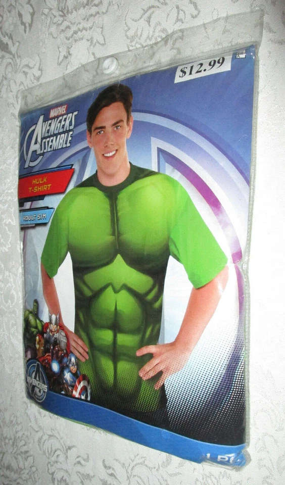 Adult 14+ S/M Hulk T-Shirt Marvel Avengers Assemble Costume Novelty Use - Image 4 of 4
