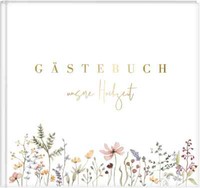 Goldbuch GäStebuch BlüTenliebe Weiß 24X22 Cm 100 Illustrierte Seiten