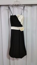 Womens City Studio Black and White Flower Formal Prom Dress Size S