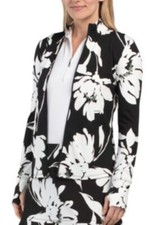 NWT TOMMY BAHAMA BLACK FABULOUS FLORAL Long Sleeve Full Zip Golf Jacket L XL