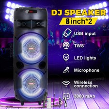 6000W Portable Subwoofer Bluetooth Speaker Heavy Bass Sound System Party Mic