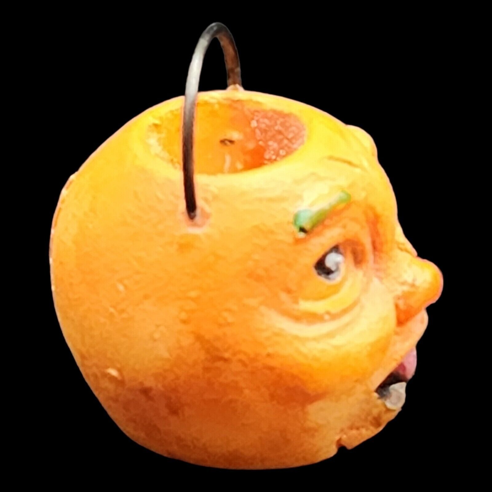 Miniature Dollhouse Halloween Pail Bucket Silly Pumpkin Haunted House