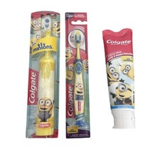 Cepillo de dientes Colgate Powered y cepillo de dientes manual Minions Minion NUEVO