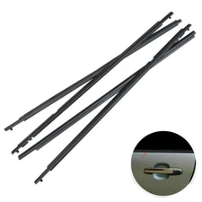 4 Pc Weather Strips Window Moulding Trim Seal Belt For 2009-2012 Toyota Corolla 