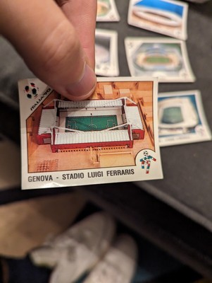 22 PANINI ITALIA 90 STADIO LUIGI FERRARIS FUSSBALL STICKER ORIGINAL UNBENUTZT