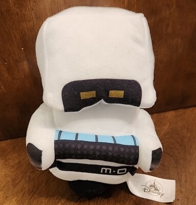 Wall-E MO Plush Disney Robot White 8'' M-O Cleaning Stuffed Rare Toy Space
