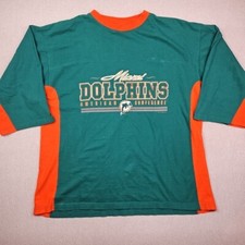 Vintage Miami Dolphins NFL 3/4 Sleeve T-Shirt 90s Mens Size XL The Edge 1998