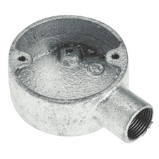 DETA TTE CONDUIT METAL ONE WAY GALVANISED STOP END TERMINAL BOX 20mm DT21120G