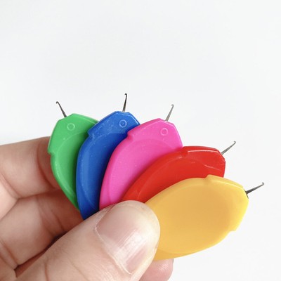 50 Pcs Wire Loop Needle Threader Thumb Mini Heavy Duty for Hand Sewing Travel