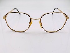 Vintage Luxottica Tortoise Gold Metal Oval Sunglasses FRAMES ONLY Italy