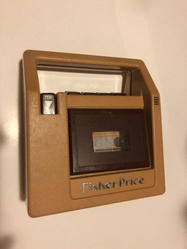 Vintage Fisher Price Brown 1980 Cassette Tape Player & Recorder - Not Tested