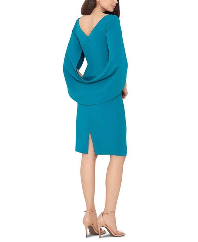 Betsy & Adam Women's Azure Cape-Back Dress - 6 - Azure - 第 2/3 張圖片