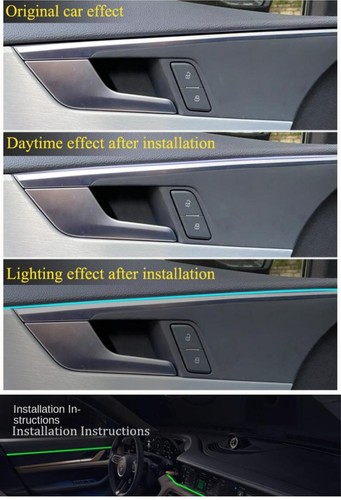 18 en 1 luces LED atmósfera ambiental RGBIC con cuentas LED completas sinfónicas para automóvil stock del Reino Unido - Imagen 7 de 17