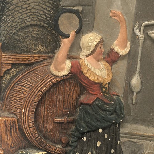 Terracotta Wall Plate Johann Maresch, Austria JM 5756 "Dancing at the Pub" - 第 2/14 張圖片