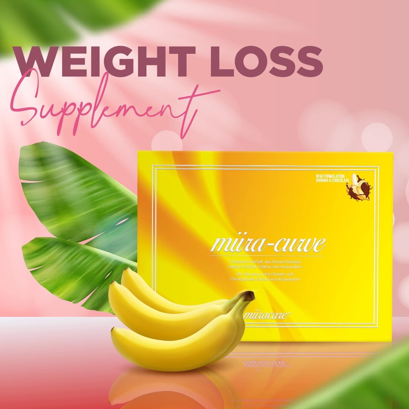 Miira Curve brûleur de graisse et réducteur d'appétit puissant en 24 sachets