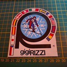 adesivo vintage STICKER kleber gigi rizzi sci ski