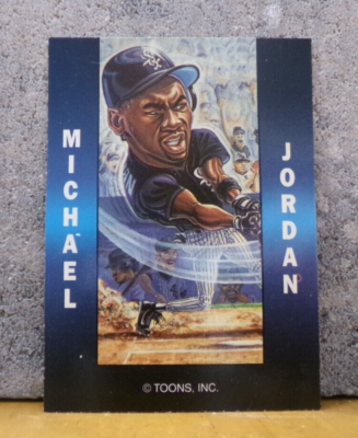 COOL OLDER BASEBALL CARD MICHAEL JORDAN CHICAGO WHITE SOX TOONS