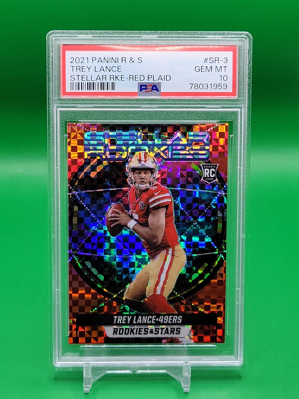 Trey Lance Panini Rookies & Stars Stellar Rookies #SR3 Red Plaid