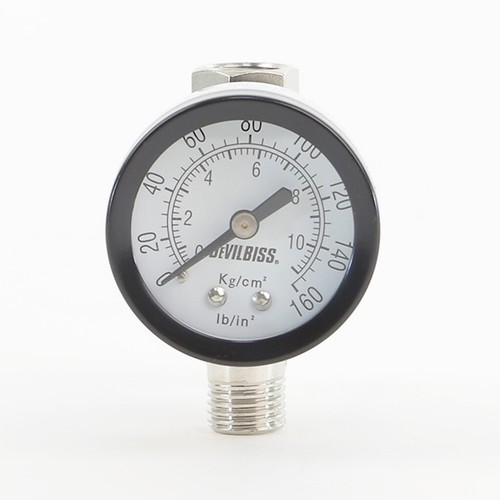 DeVilbiss High Output Air Adjusting Paint Spray Gun Valve with Gauge