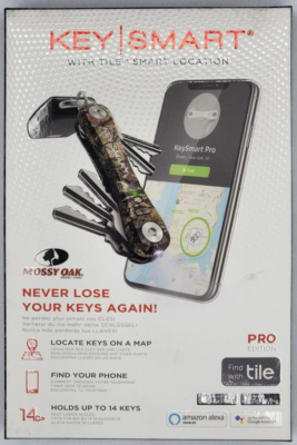 KeySmart Pro with Tile Smart Technology, Mossy Oak Camo